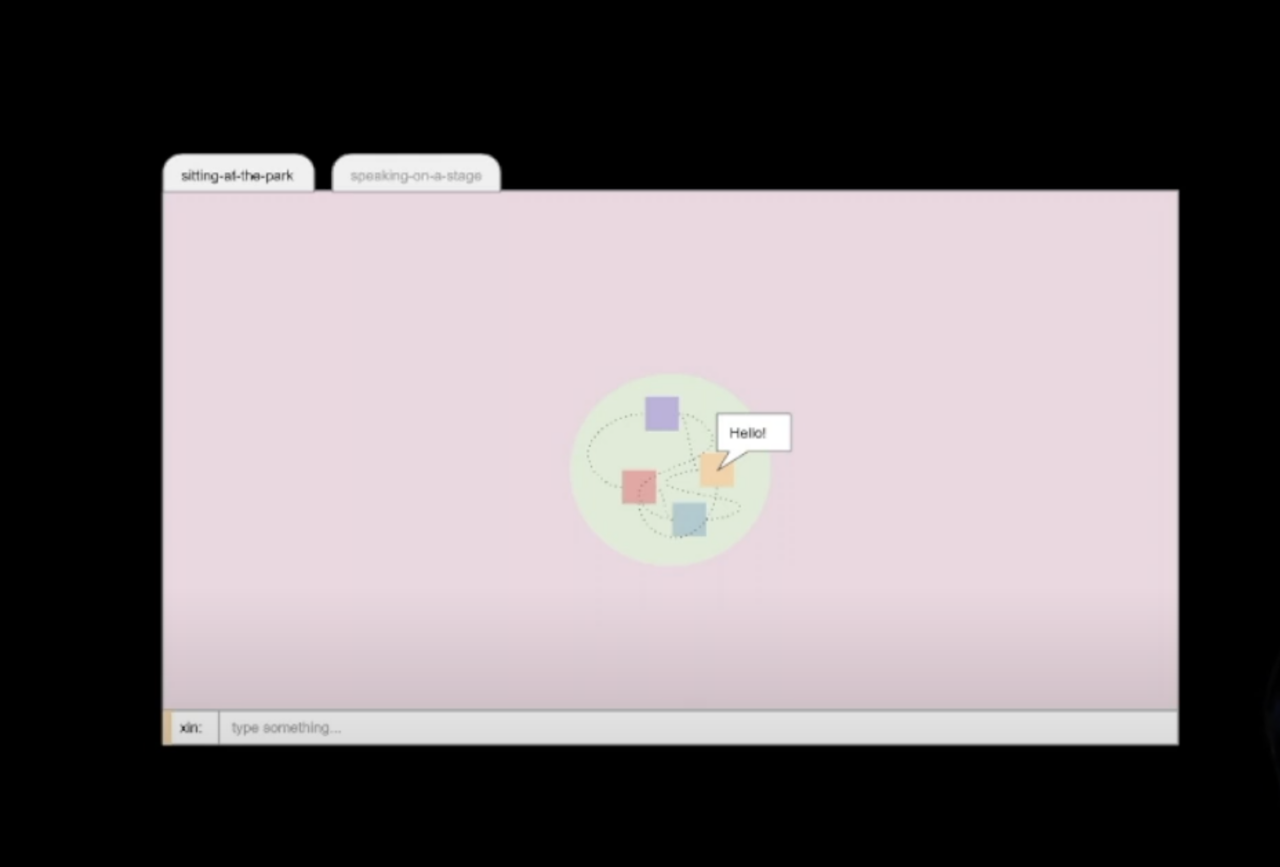 Example of Toghethernet as a screenshot with 4 square icons in pastel icons atop a pale pink background.