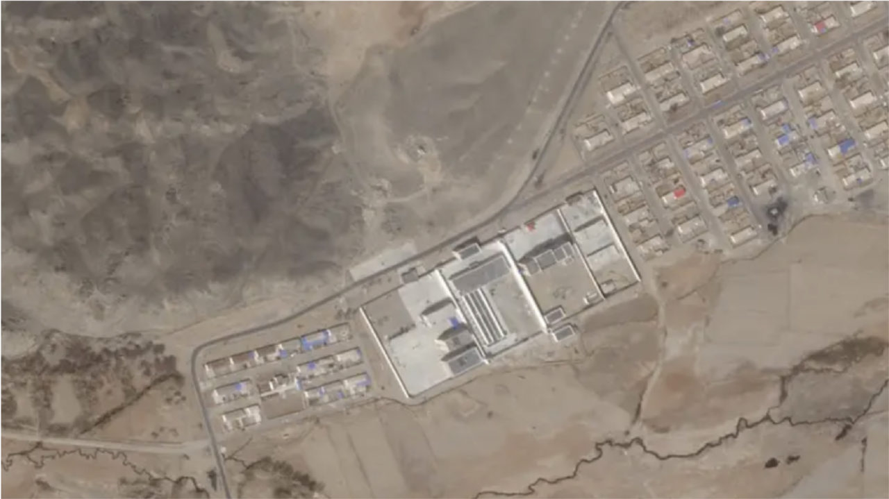 The camp at Shufu, in Xinjiang, seen by satellite on April 26, 2020