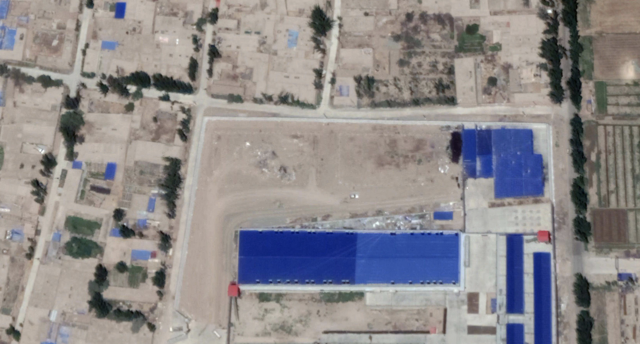 Satellite image of a Uighur detention camp.